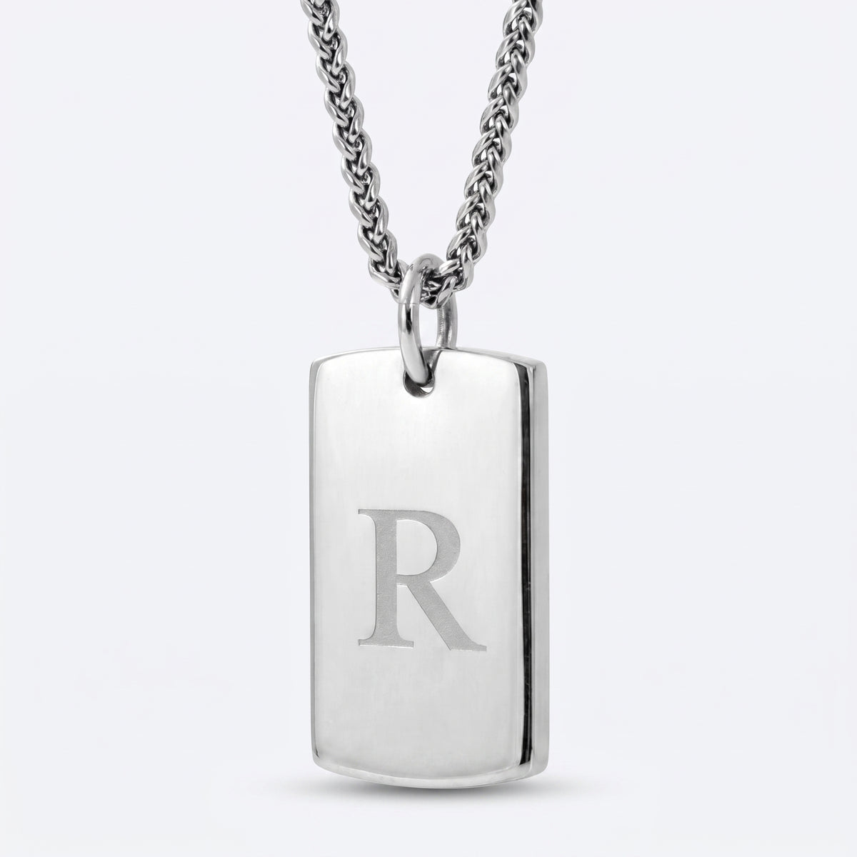 19mm x 30mm Stainless Steel Pendant, Personalized