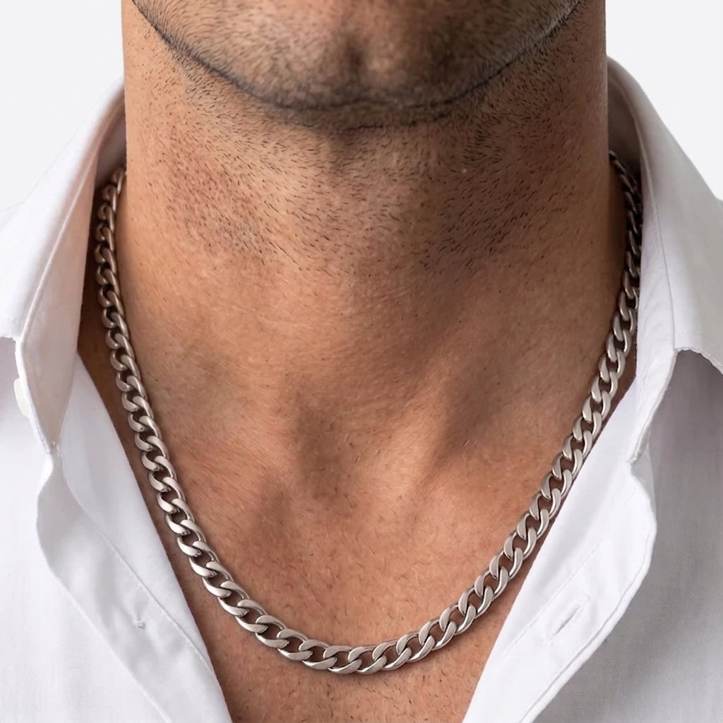 7mm Curb Chain - Stainless Steel