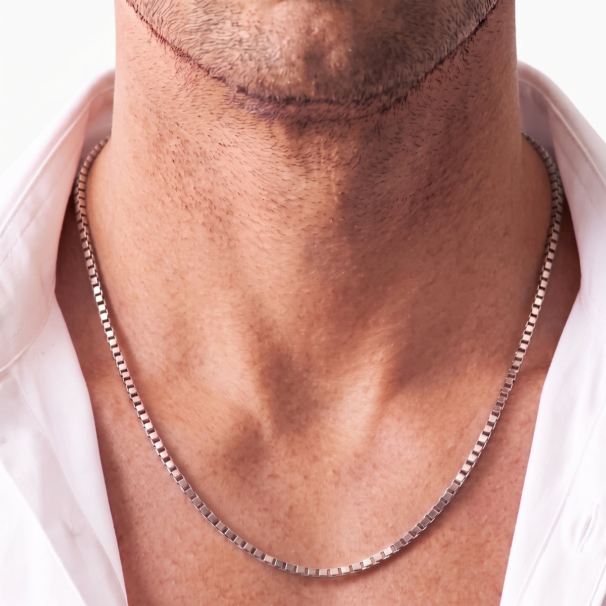 3mm Venetian Box Chain - Stainless Steel