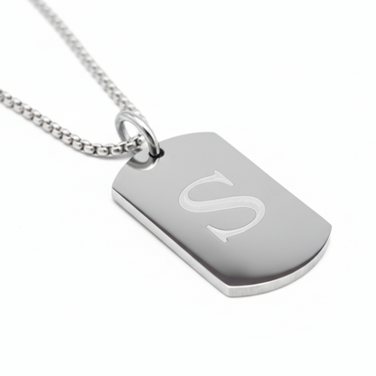 18mm x 28mm Stainless Steel Pendant Necklace