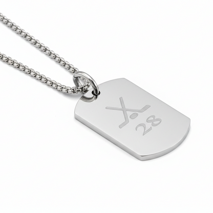 18mm x 28mm Stainless Steel Pendant Necklace
