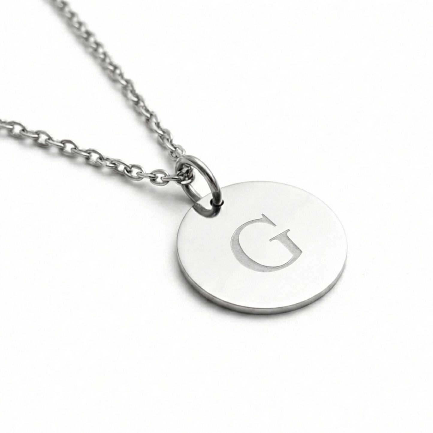 20mm Stainless Steel Medallion Pendant Necklace, Customized