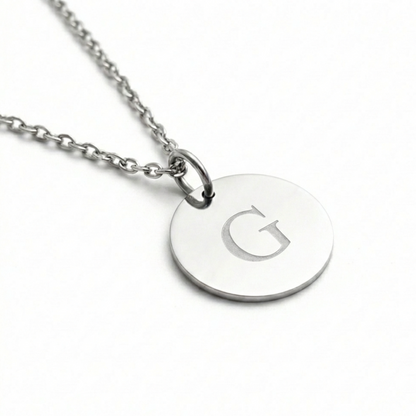 20mm Stainless Steel Medallion Pendant Necklace, Customized