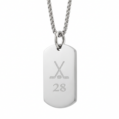 18mm x 28mm Stainless Steel Pendant Necklace