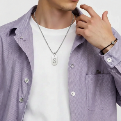 18mm x 28mm Stainless Steel Pendant Necklace