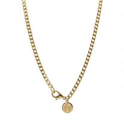 3mm Curb Style Chain, Stainless Steel, Personalized