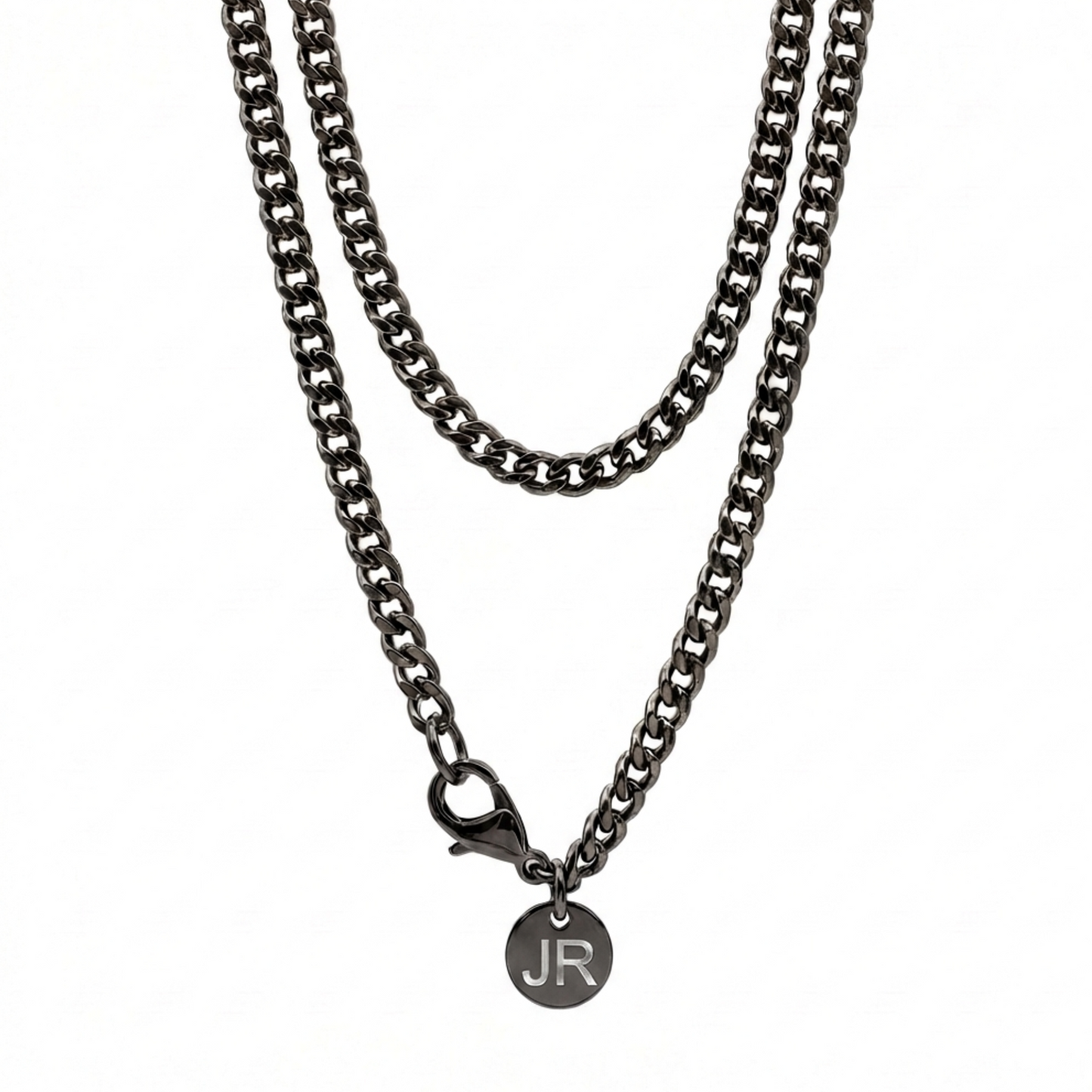 4mm Curb Style Chain, Stainless Steel, Personalized