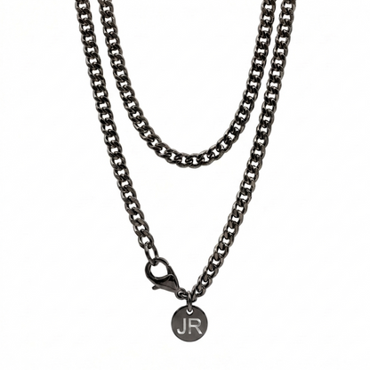 4mm Curb Style Chain, Stainless Steel, Personalized