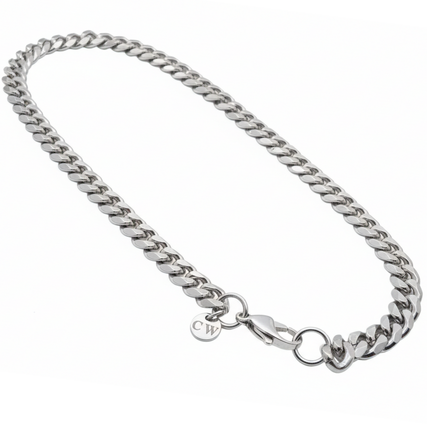 9mm Cuban Style Chain, Stainless Steel, Personalized