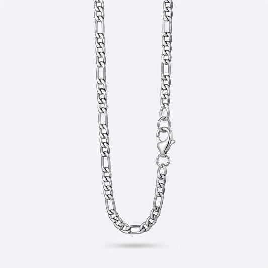 6mm Figaro Chain - Stainless Steel