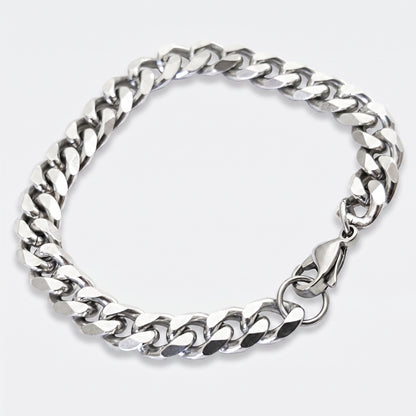 9mm Cuban Chain Bracelet - Stainless Steel