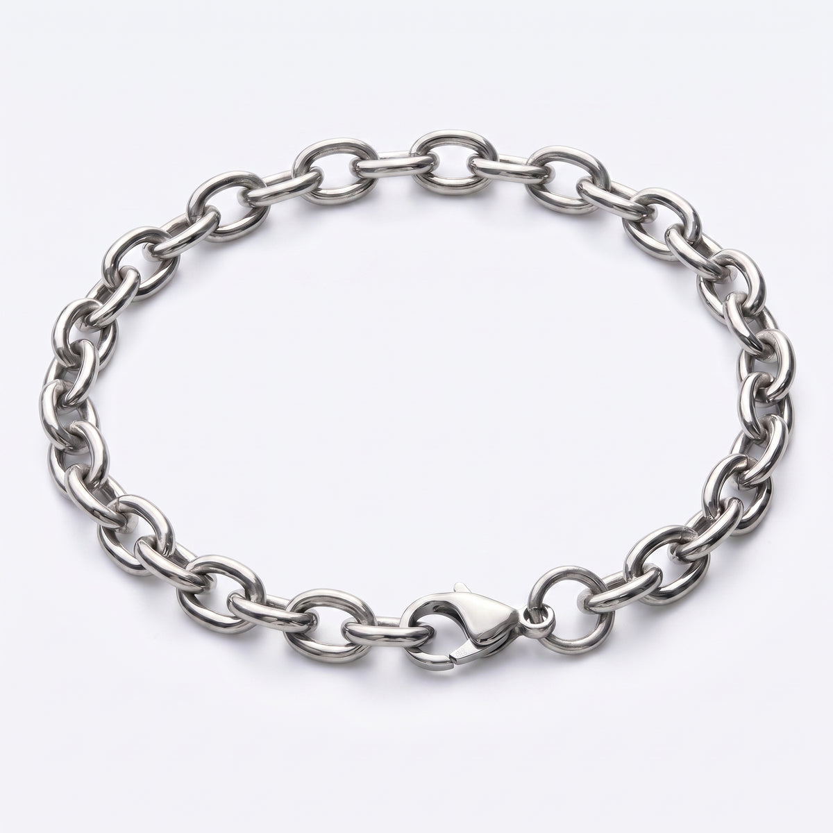 6mm Cable Chain Bracelet - Stainless Steel