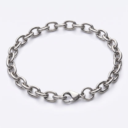 6mm Cable Chain Bracelet - Stainless Steel