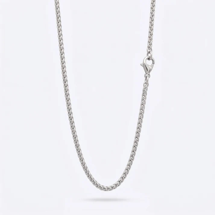 3mm Spiga Wheat Chain - Stainless Steel