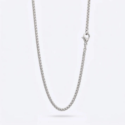 3mm Spiga Wheat Chain - Stainless Steel