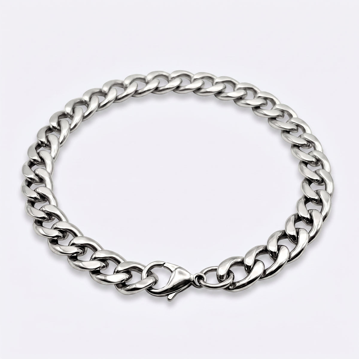 10mm Curb Chain Bracelet - Stainless Steel