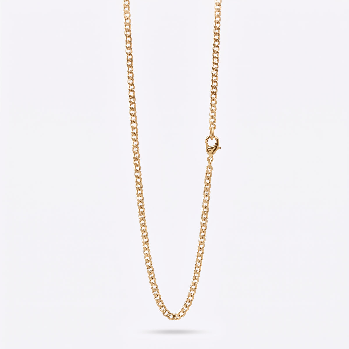 3mm Curb Chain - Stainless Steel - Gold