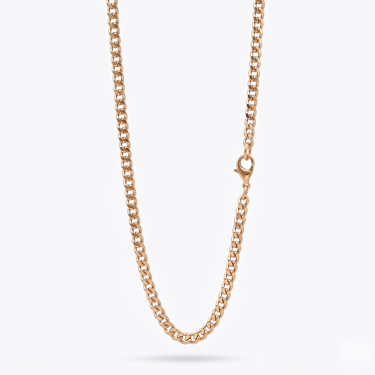 4mm Curb Chain - Stainless Steel - Gold