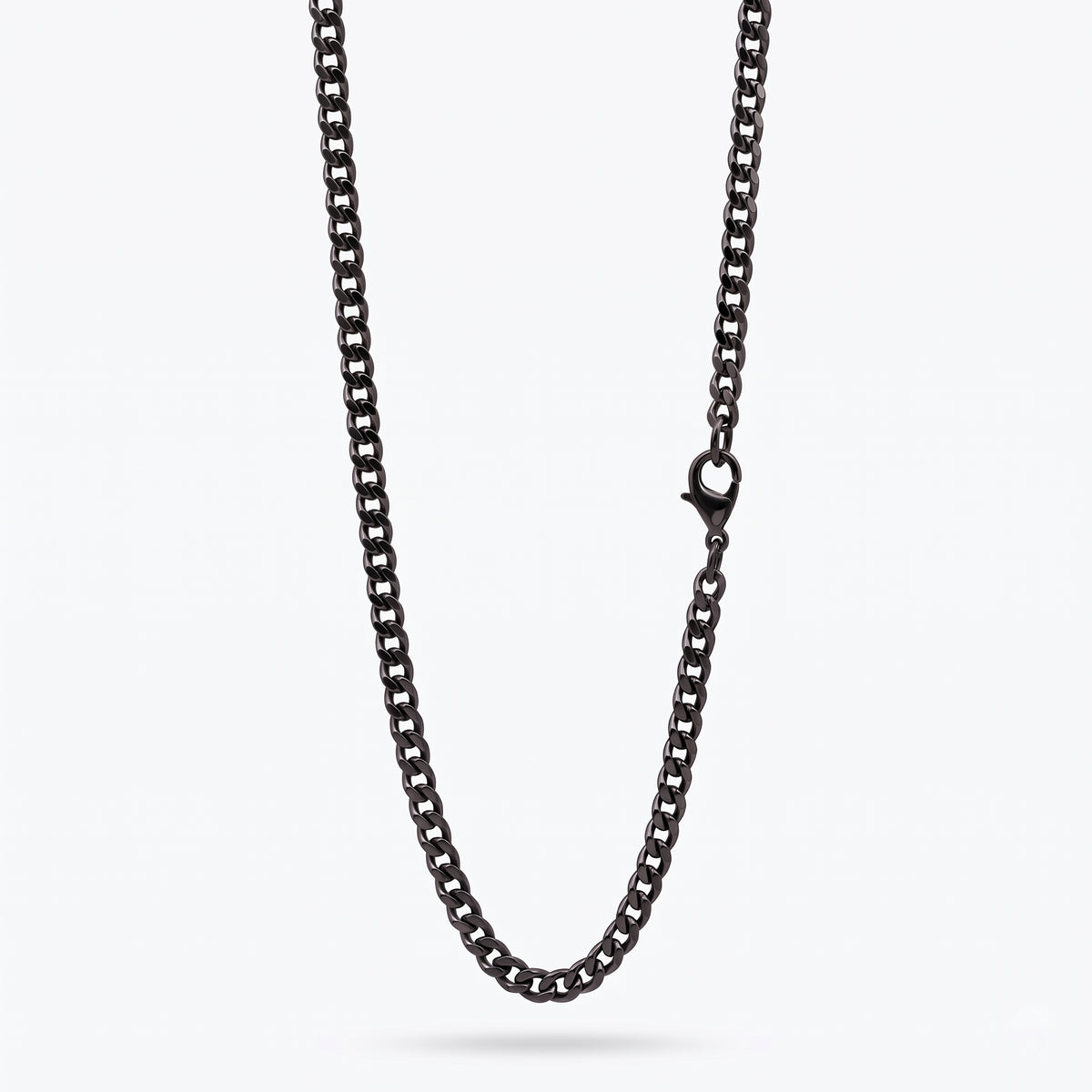 4mm Curb Chain - Stainless Steel - Black