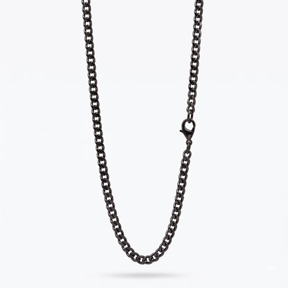 4mm Curb Chain - Stainless Steel - Black