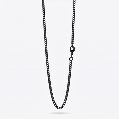3mm Curb Chain - Stainless Steel - Black