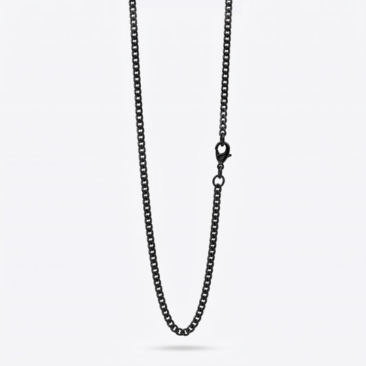 3mm Curb Chain - Stainless Steel - Black