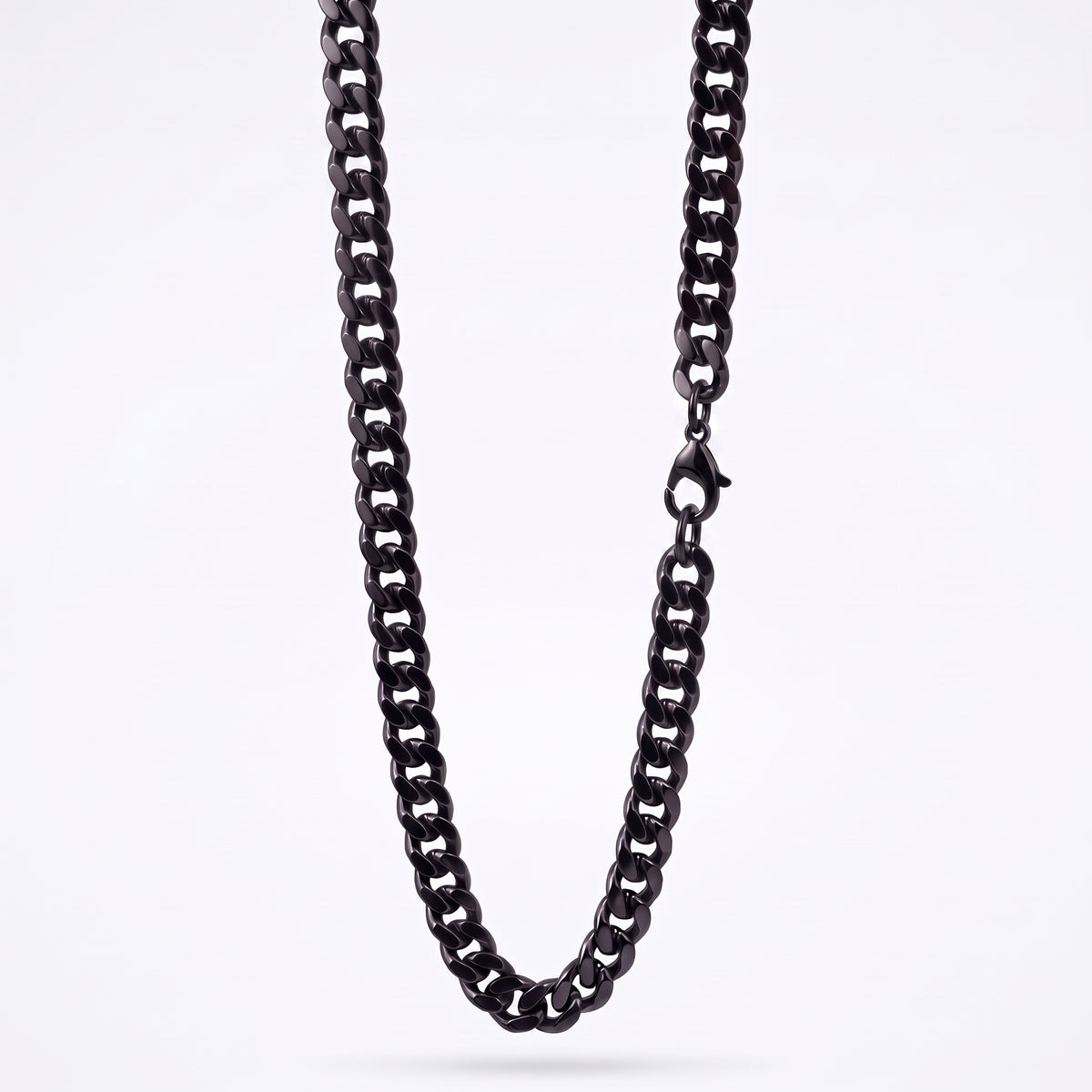 7mm Curb Chain - Stainless Steel - Black