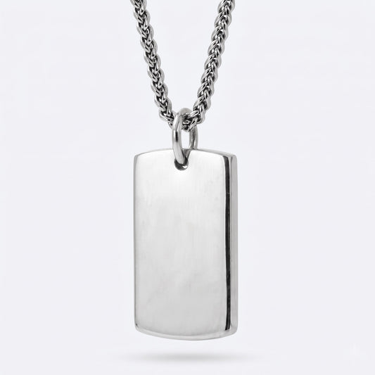 19mm x 30mm Stainless Steel Pendant, Personalized