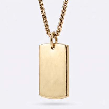 19mm x 30mm Stainless Steel Pendant Gold Edition
