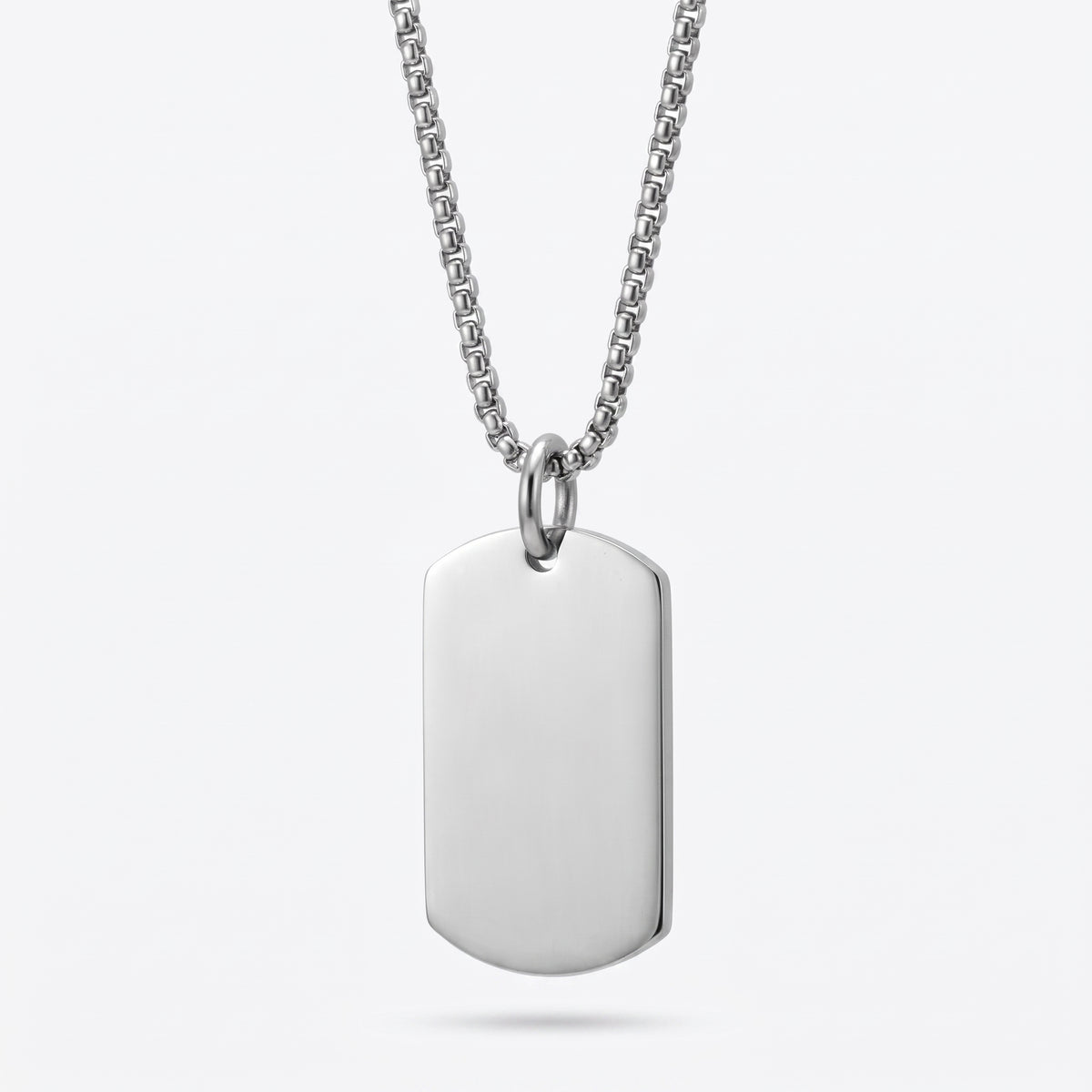 18mm x 28mm Stainless Steel Pendant Necklace