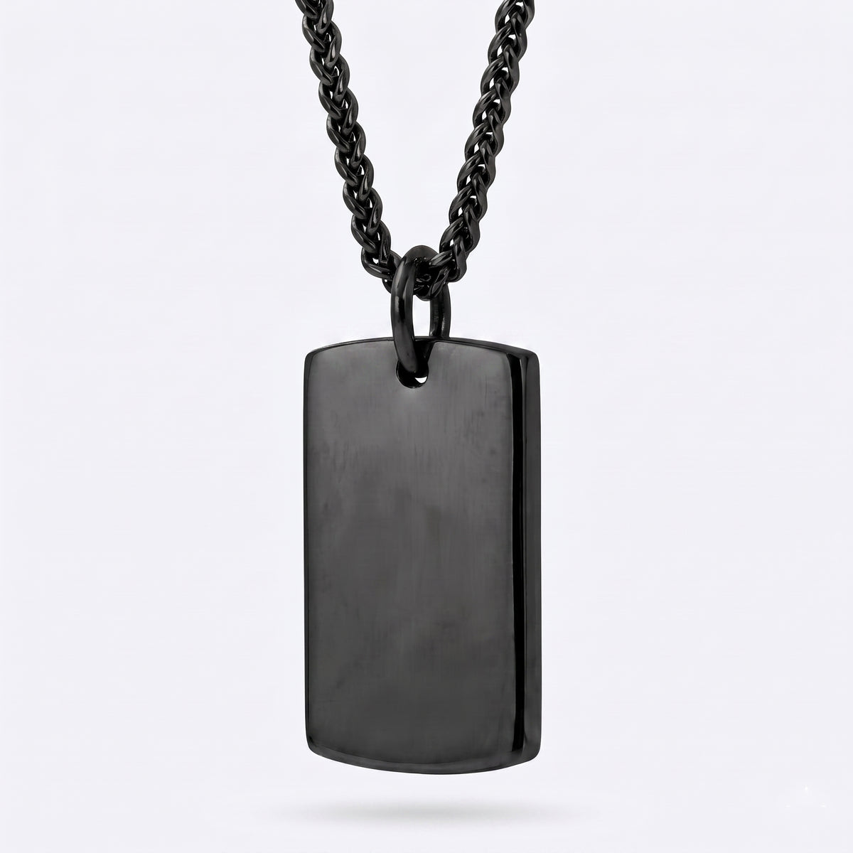 19mm x 30mm Stainless Steel Pendant Black Edition