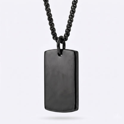 19mm x 30mm Stainless Steel Pendant Black Edition