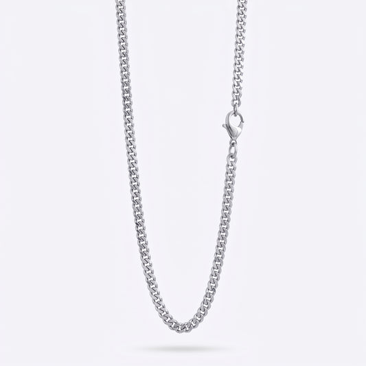 3.5mm Diamond Cut Curb Chain - Stainless Steel