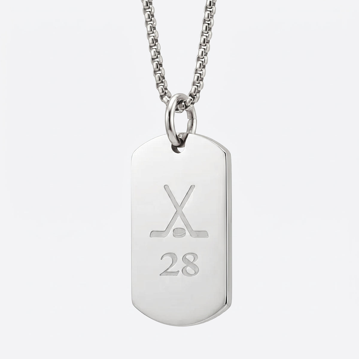 18mm x 28mm Stainless Steel Pendant Necklace
