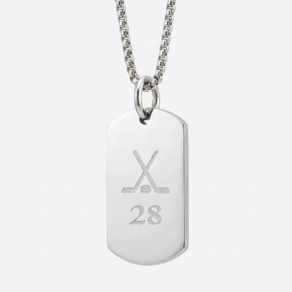 18mm x 28mm Stainless Steel Pendant Necklace