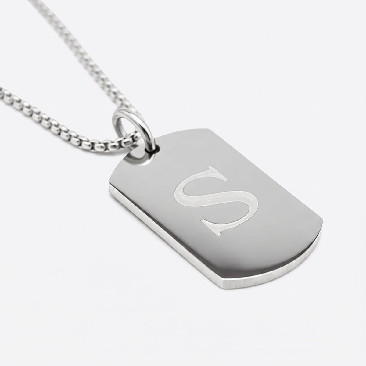 18mm x 28mm Stainless Steel Pendant Necklace