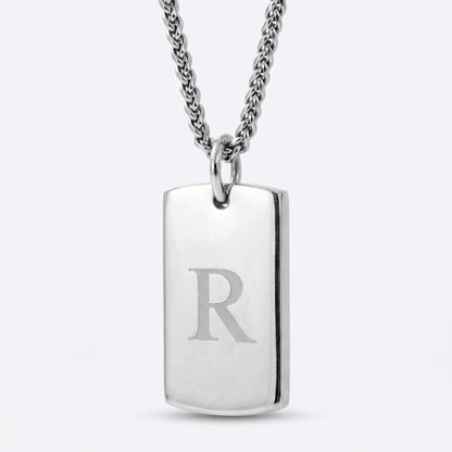 19mm x 30mm Stainless Steel Pendant, Personalized
