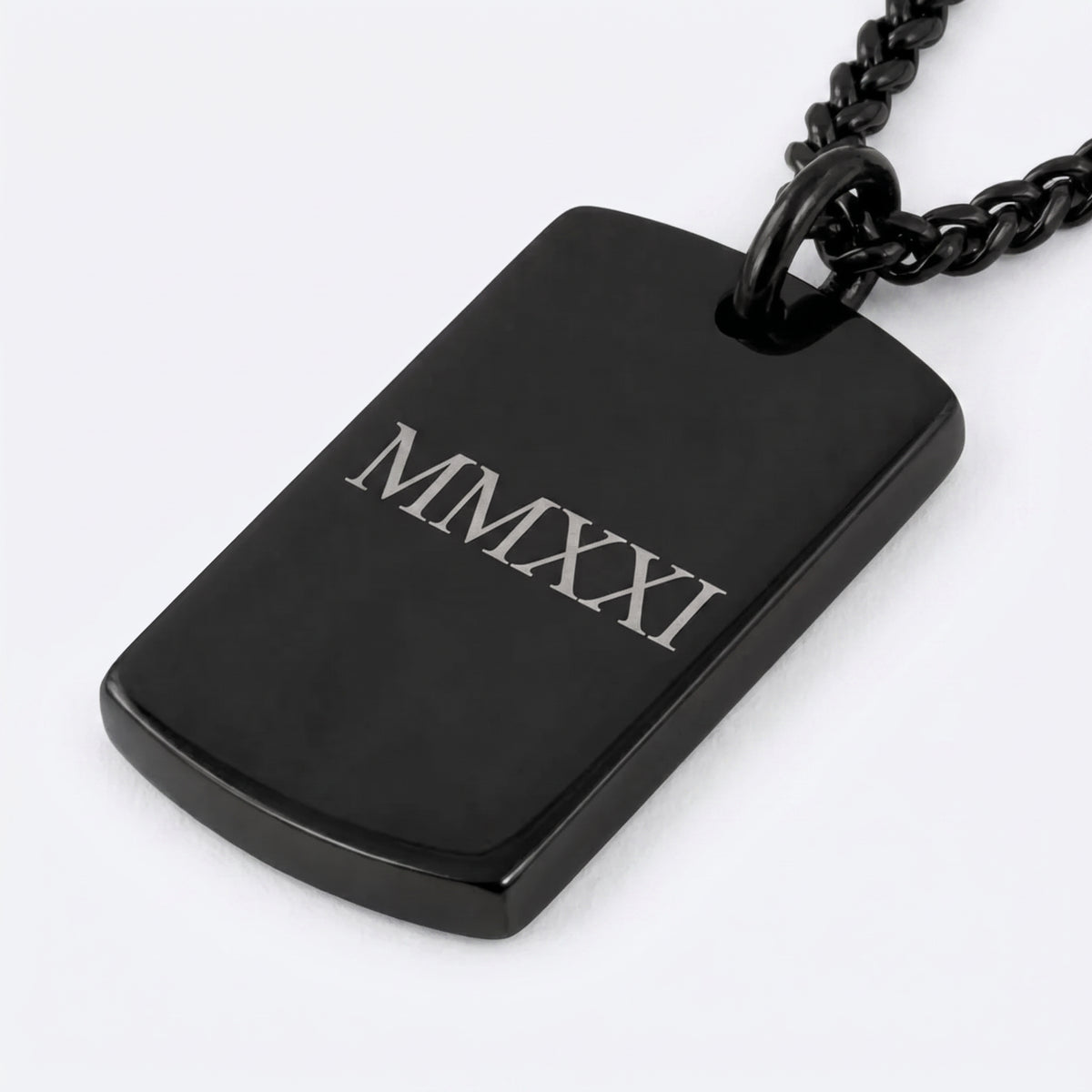19mm x 30mm Stainless Steel Pendant Black Edition