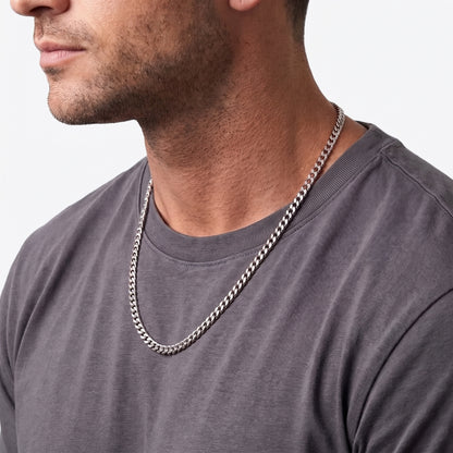 5mm Cuban Chain - Stainless Steel