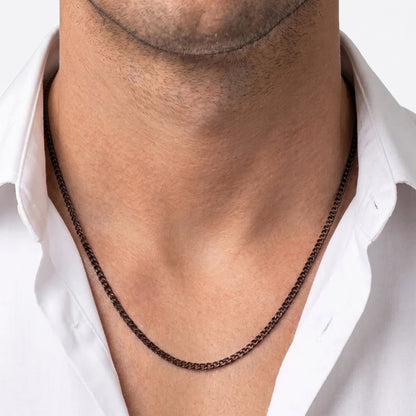 3mm Curb Chain - Stainless Steel - Black