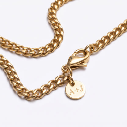 8mm Custom Tag & Aluminum Case - Stainless Steel - Gold