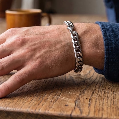 9mm Cuban Chain Bracelet - Stainless Steel