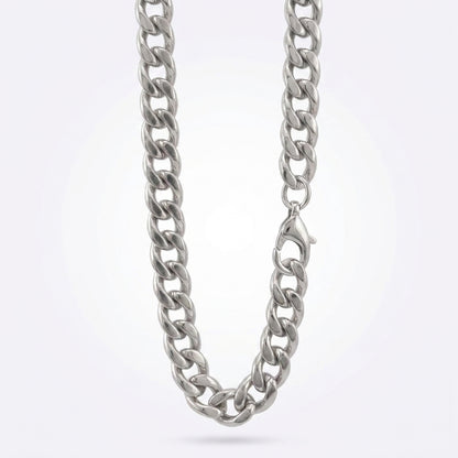 12mm Curb Style Chain, Stainless Steel, Personalized