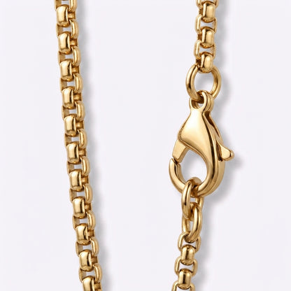 2mm Rounded Box Chain - Stainless Steel - Gold