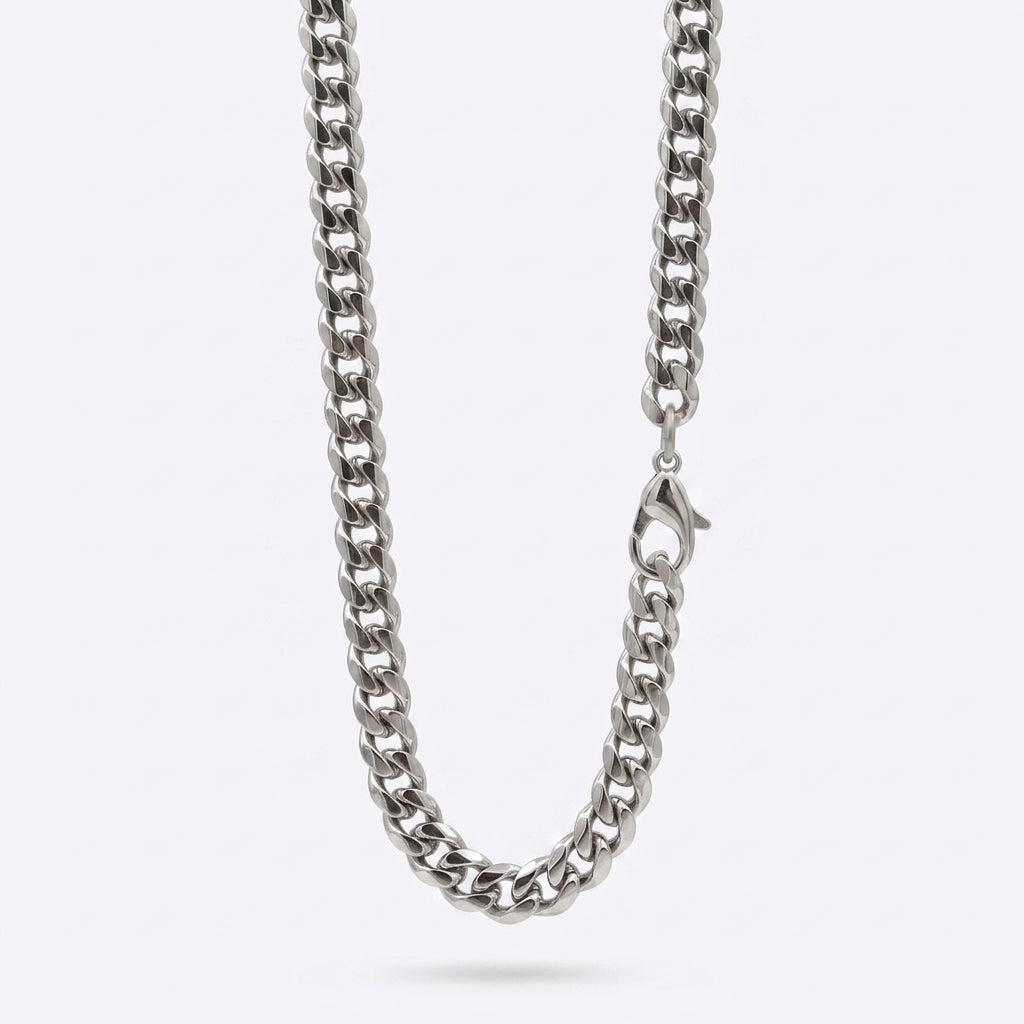 7mm Cuban Chain - Stainless Steel