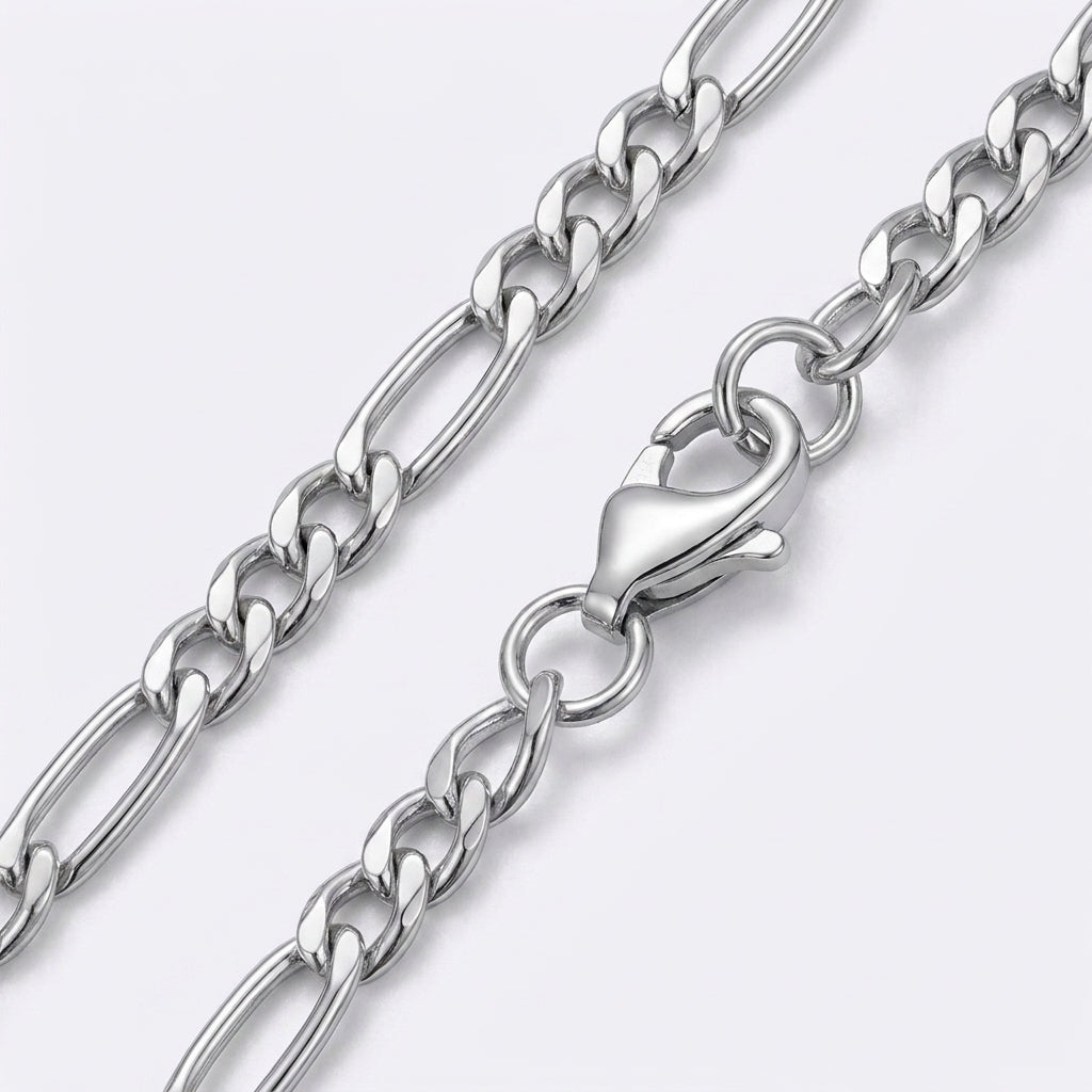 3mm Figaro Chain - Stainless Steel