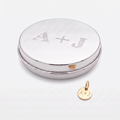 8mm Custom Tag & Aluminum Case - Stainless Steel - Gold