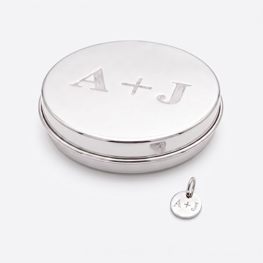 8mm Custom Tag & Aluminum Case - Stainless Steel