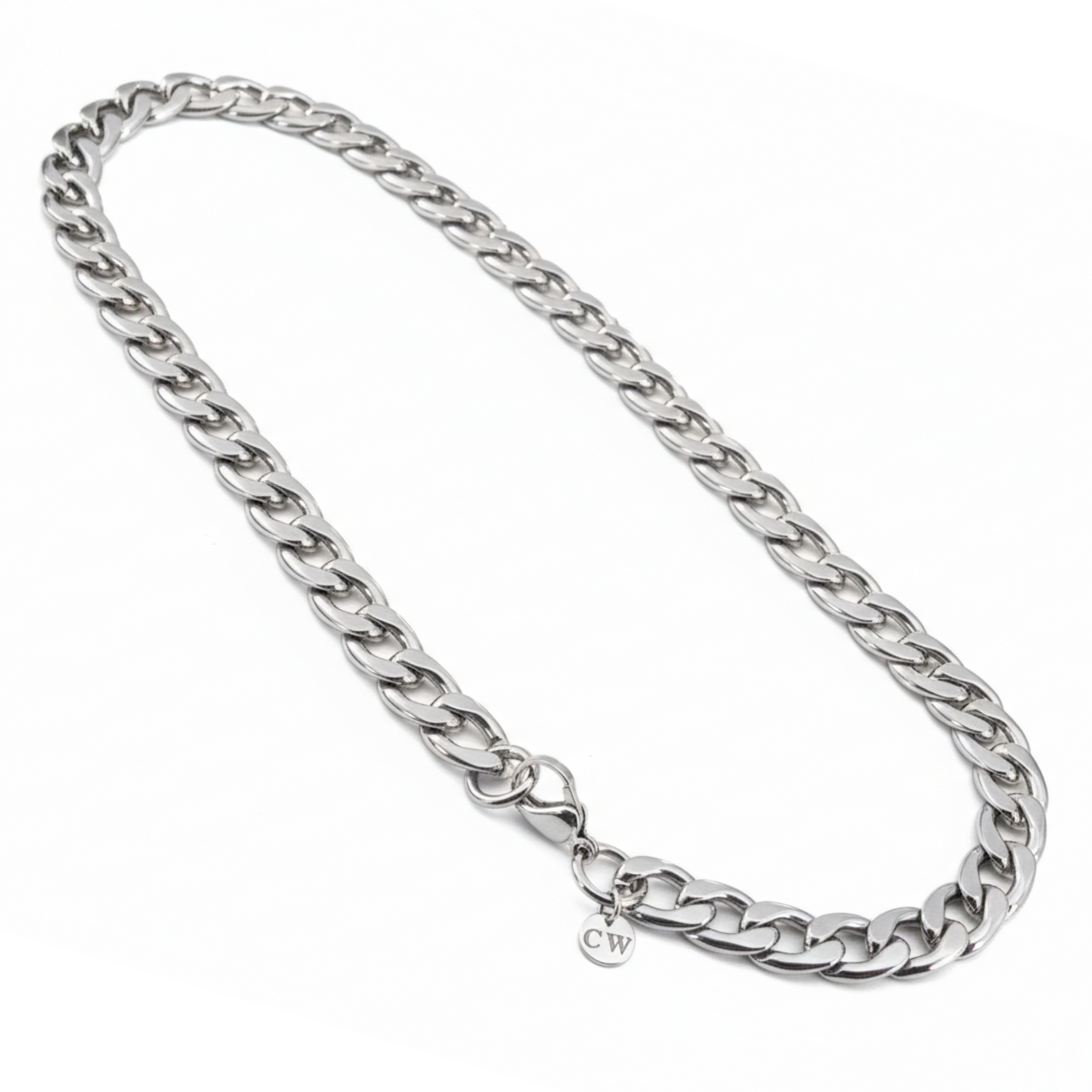 10mm Curb Style Chain, Stainless Steel, Personlized