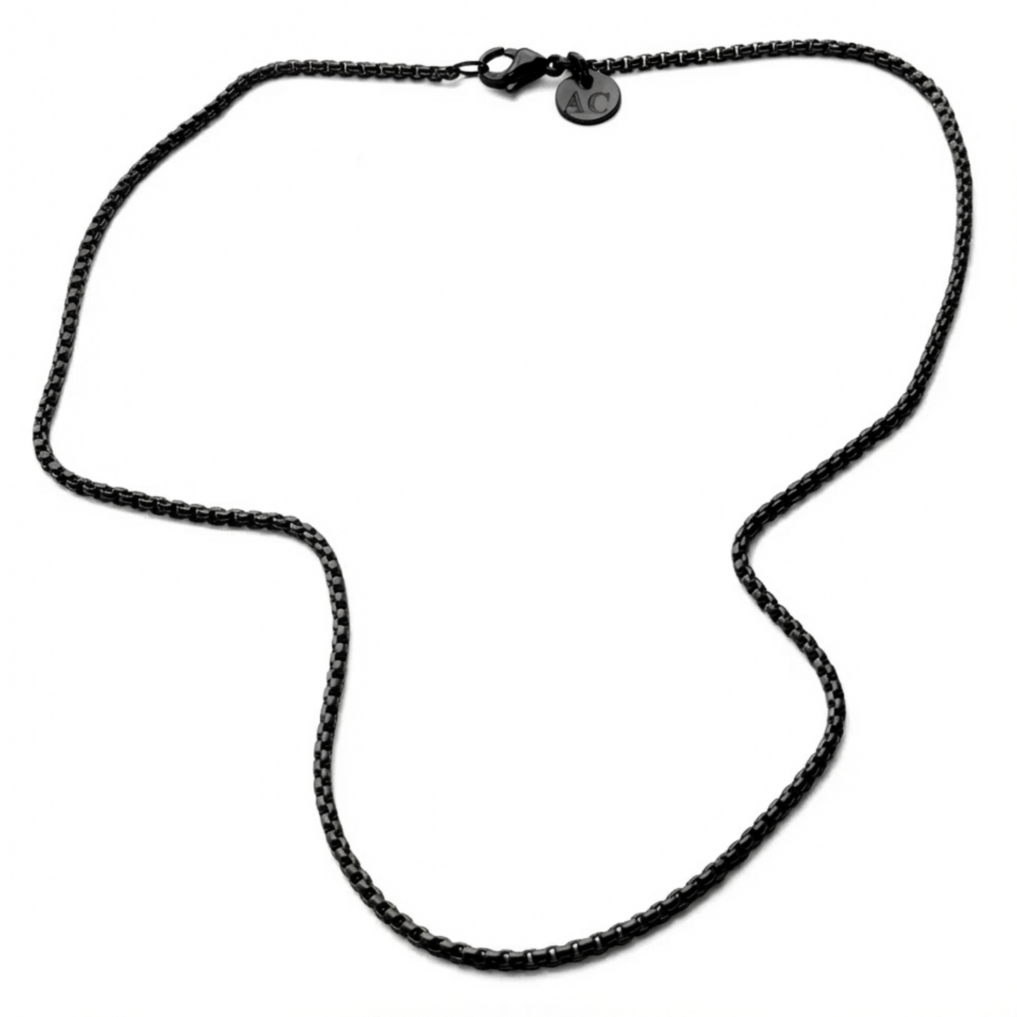 2mm Box Style Chain, Stainless Steel, Personalized